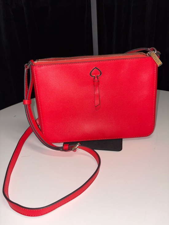 kate spade Handbags - Kate Spade Red Leather Crossbody Spade Tassel Detail